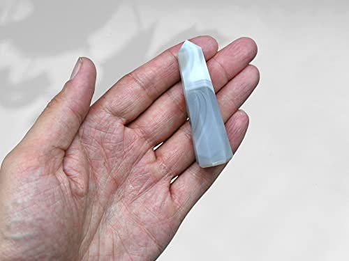 Image of Amazing Gemstone Agate Crystal Towers ~ Natural Healing Crystal Point Obelisk for Reiki Healing and Crystal Grid (2 inch to 3 inch INCH)