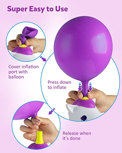 Coogam Unicorn Balloon Pump, Electric Air Ballon Blower, Portable Inflator For Party Wedding Birthday Xmas Baby Shower Diy Decoration (White) #TOP2