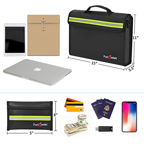 Bolsa impermeable ignífuga de alta resistencia para custodia de documentos A4 5