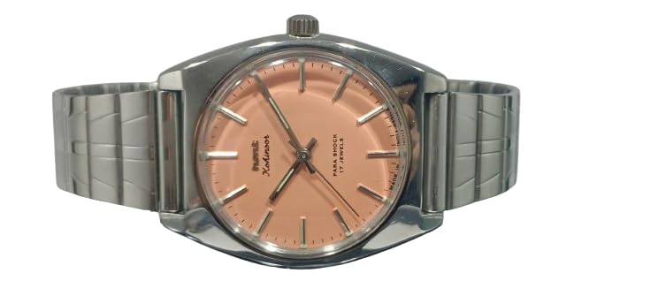 Vintage Kohinoor Salmon Dial Mechanical Manual Winding 17 Jewels Wrist Watch Gift for Mens (B0DGT787NN) Amazon Price History, Amazon Price Tracker