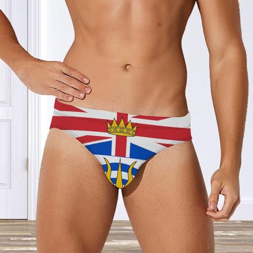 Flag of British Columbias Men's Swim Briefs Low Waist Bikini Swimsuit Underwear Beach Swimwear4