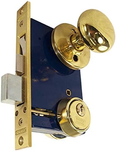 Marks 22AC LHR Double Cylinder Iron Gate Ornamental Mortise Lock Set with 2-1/2" Backset