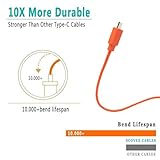 Aiivioll-Type C Charging Cable compatible with JBL Go3, Charge 4/5, Flip 6, Pulse 5, Clip4, JR POP, Endurance Peak, JBLCHARGE4BLKAM Wireless Bluetooth Headphones Speakers Charging Cable（25cm/Orange） - Image 5