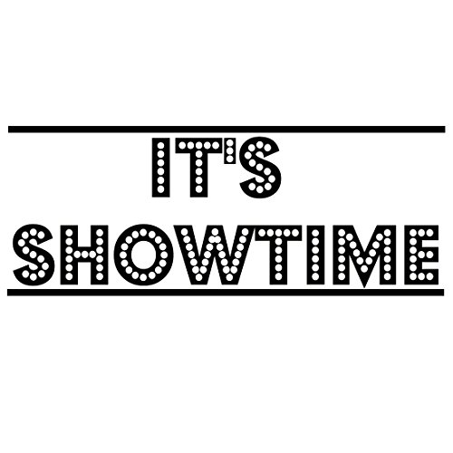 VWAQ It's Showtime Vinyl Wall Decal Decor Home Theater Drama Wall Stickers Quotes Movies Theatrical Quote
