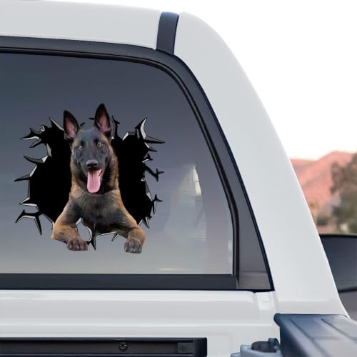 Image of Vinyl Dog Stickers - Belgian Malinois Car Decals for Women & Dog Lovers