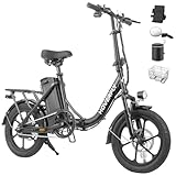 HOVERFLY H3 16' Electric Bike, Max 28Miles Range(Pedal-Assist) & Speed 15.5 Mph Power by 500W Peak Motor, Folding E-Bike with Removable Battery, Front Suspension and Commuter Electric Bicycle Adults