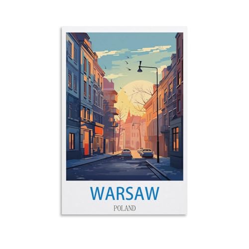 Affiches de voyage de Varsovie pour habiller un mur vide de chambre