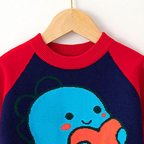 Children Cardigan Toddler Boys Girls Cartoon Love Little Dinosaur Print Sweater Long Sleeve Warm Knitted Tops4