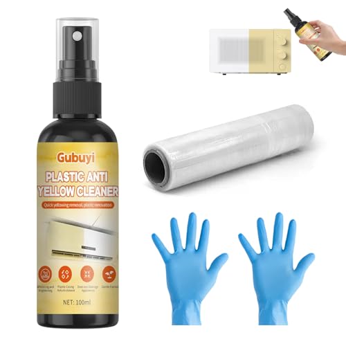 100ml Anti Gilb Reiniger, Kunststoffreiniger Vergilbung, Vergilbtes Plastik Wieder Weiß, Geeignet für Klimaanlage, Toilette, Mikrowelle usw, Gegen Vergilbungen Kunststoff Rahmen