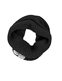  maximo Mädchen Halswärmer, Loop mit Pompons Schal, Grau (carbonmeliert 18), One size (Herstellergröße: 1sz.)