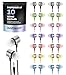 JustJamz 2.0 Jelly Matte Colorful In-Ear Earbud Headphones 3.5mm Stereo Multi-Color 10 Pack