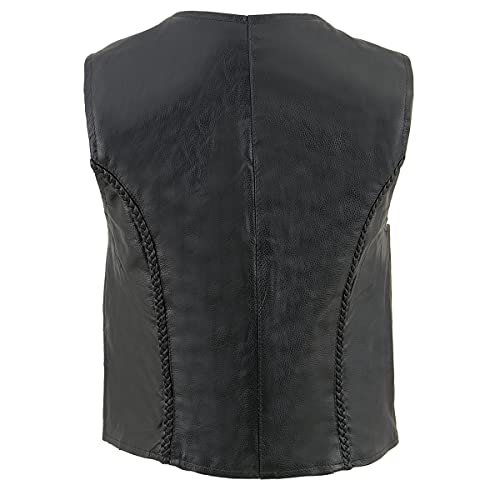Image of Milwaukee Leather Premium Motorcycle Biker Rider Leather Vest for Women |LKL|ML|MLL|SH
