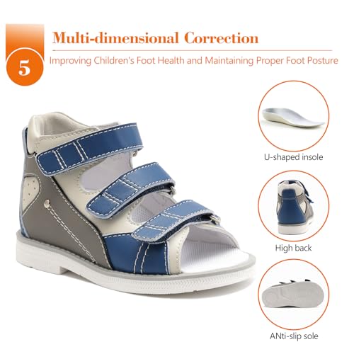 Orthopedic Sandals for Toddler with Arch Support, Kids Low Back Shoes4
