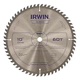 IRWIN Tools Classic Series Carbide Table / Miter Circular Saw Blade, 10-Inch, 60T (15370)