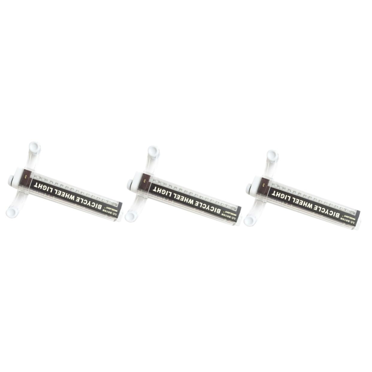 Toddmomy Lot De 3 Éclairages LED pour Roues De Vélo 42 Motifs Couleurs Variées Sécurité Nocturne sans Piles Noir