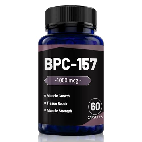 Sinuqi BPC-157 Capsules 1000 MG, Non-GMO, Gluten Free, Balanced Dietary Supplement with Vitamins and Minerals, Supports Overall Wellbeing, 60 Capsules.