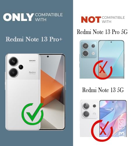 Image of Jkobi Lifetime Anti-Yellow MagSafe Compatible Clear Back Cover Case for Redmi Note 13 Pro Plus (Sleek Hard Crystal | Shockproof and Camera Protection)