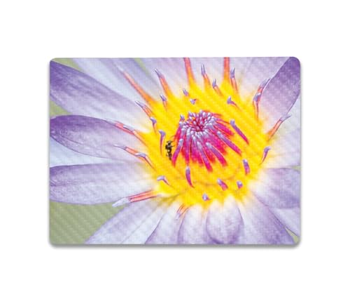 Image of MightySkins Carbon Fiber Skin Compatible with Microsoft Surface Laptop Go 3 (2023) Full Wrap Kit - Lotus Flower | Protective, Durable Textured Carbon Fiber Finish | Made in The USA