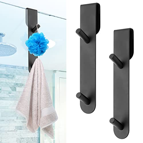 Handtuchhaken Set Aus Holz - Für Glasduschtüren Ohne Bohren