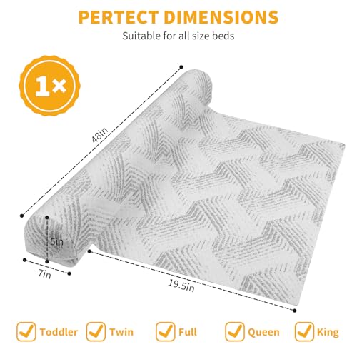 Image of USHMA Travel Bed Rails for Toddlers | Inflatable Bed Rails with Safety Flaps | Portable Blow Up Bed Rail for Full, Queen, King Size Beds, Lightweight & Washable Cover - 1Pack