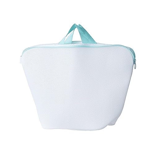 カインズ(CAINZ) バスケットにもなる 洗濯ネット ハーフサイズ 幅43cm 奥行15cm 高さ27cm クッションメッシュ生地 ランドリーバッグ 洗濯ネット ランドリーネット