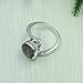 Pure 925 Sterling Silver Round Amethyst Ring Natural Purple Amethyst Cut Stone, Floral Vintage Design, Handmade Statement Silver Jewelry Gift for Women (11.5)