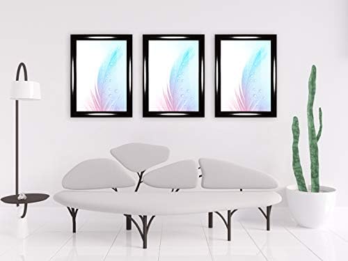 DR35 fotolijst 37x28 cm (zwart hoogglans), 35 mm brede MDF-houten lijst op maat gemaakt incl. ontspiegelde anti-reflecterende acrylglasplaat, stabiele achterwand en ophangers