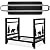 MYFIREPLACEDIRECT Firewood Rack with Log Bag Indoor Fireplace Log Holder Outdoor Wood Storage Log Rack Decorative Heavy Duty Steel Firewood Carrier Stove Bracket Stacking Rack