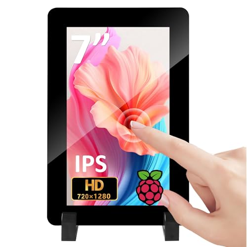 Image of OSOYOO 7 inch DSI Touch Screen 720x1280 IPS Display, DSI Power & Video (No Extra Cables), Portrait /Landscape Rotatable Bare Screen for Raspberry Pi4B /3B+ /3B /3A+ /5