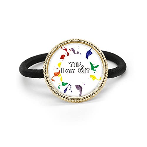 Élastique à cheveux LGBT en métal argenté Yap I Am, le cadeau parfait pour célébrer la fierté