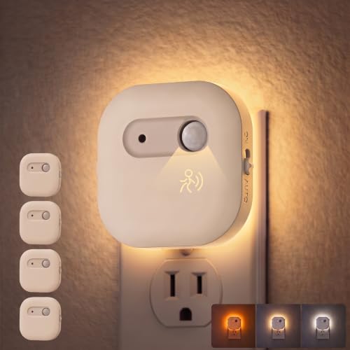 Image of DORESshop Motion Sensor Night Light, Night Lights Plug into Wall, 3CCT