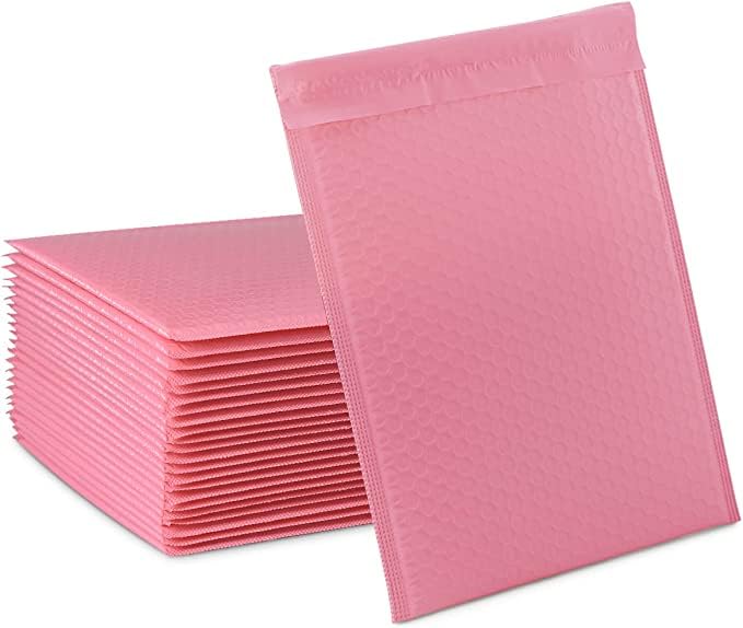 30 Pcs Pink Bubble Mailers, Strawbleag 25.4 x 33 cm (10 x 13 Inch) Self Seal Padded Envelopes Bubble envelopes, Pink Waterproof Tear-Proof Mailers Shipping Bags for Shipping, Packaging, Mailing