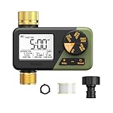 Diivoo IP66 Waterproof Brass Hose Timer, Programmable Sprinkler Timer with Large Display, Rain Delay & Manual Mode – Outdoor Automatic Irrigation System for Garden, Lawn & Yard