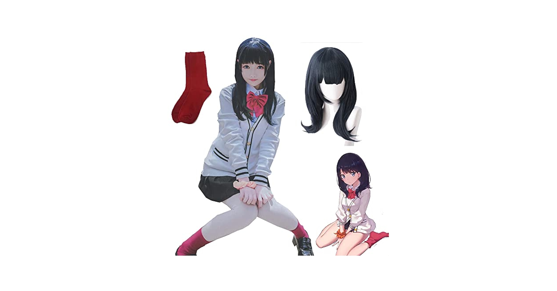 Amazon.co.jp: [Picksoco] ウィッグ付き SSSS.GRIDMAN コスプレ