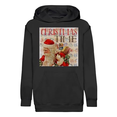 Cadeau Christmas Time original avec ce sweat à capuche enfant Père Noël rétro