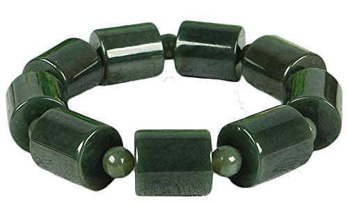 Cylindre en jade de Hetian vert : véritable néphrite de Chine