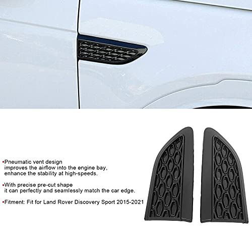 Side Vent Fender Trim,Car Side Air Vent Fender Trim Cover Piano Black Fit for Land Rover Discovery Sport 2015‑2021 - Image 4