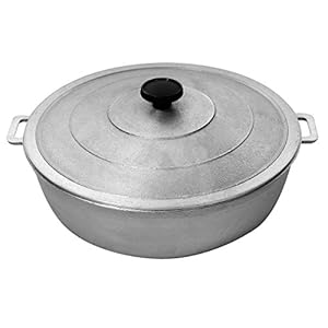 Uniware 9900 Super Quality Aluminum Caldero,Dutch Oven,11.5 QT,Silver (38cm (15-Inch)), Hand Made