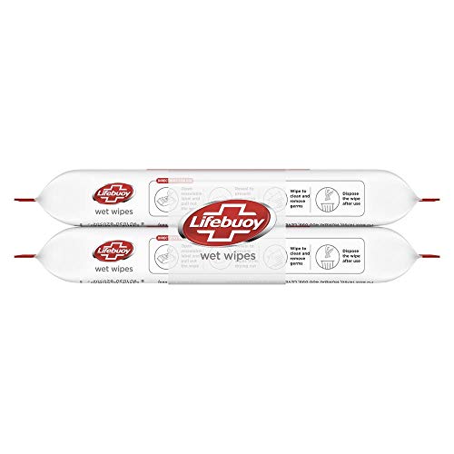 Image of Lifebuoy Wet Wipes Germ Protection On the Go|| 50 Wipes (Pack of 2)