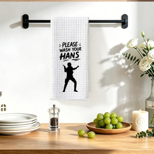 Image of Please Wash Your Hans Kitchen Towels S Wars Dish Towel Hand Cloth Tea Towel | Funny Waffle Weave Kitchen Towels Accessories, Geek Home Kitchen Bathroom Decor, Housewarming Gifts 14x24 Inch