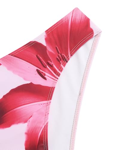 Image of ZAFUL Women's High Cut Bandeau Bikini Set Strapless Solid Color 2 Pieces Bathing Suit Swimsuit