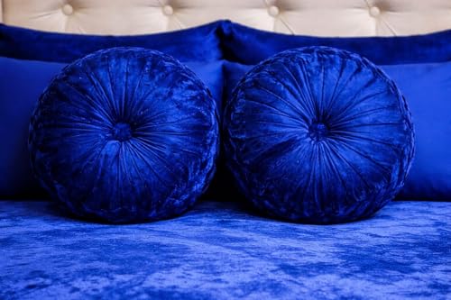 Image of Sands Luxurious 6Pc Bedding Set for Winter, 1 Double Duvet Cover,1 Double Bed bedsheet, 2 Pillow Covers, 2 Round Cushions, Ultra Soft Woollen Bedsheet Set- 90X100 inches (Navy Blue)