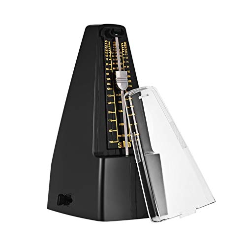 楽器アクセサリー 初心者のためのギターバイオリンピアノバスドラム楽器の練習ツールのための標準汎用機械メトロノームABS材質 (Color : Black)