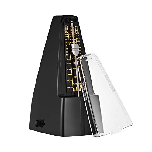 Norme Universelle mécanique Metronome ABS Matériel for Guitare Violon Piano Bass Drum Musical Instrument Outil Pratique for Les débutants Pièces d'instruments de Musique (Color : Black)