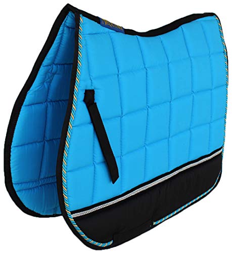 Horse Quilted English Saddle PAD Tack Trail Riding Turquoise 72F02