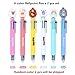 MENBLY Molang Figure 6-Colors Ballpoint Pen (0.7mm) - 2pcs Set - Kawaii Korean Stationery, Cute Multi-Color Writing Tool, School & Office Supplies