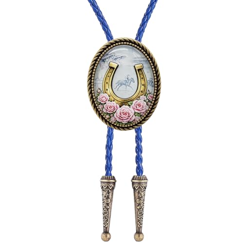 Image of Jeilwiy Bolo Tie for Men Western Cowboy Gothic Bolo Tie Necklace Halloween