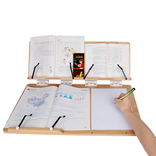 読書置き ホールド 折りたたみ式 ブックスタンド 読書フレーム レストホルダー クックブックスタンド タブレット PC 教科書 音楽 ドキュメントスタンド デスク ブックブック ホルダースタンド (カラー: ナチュラル、サイズ: 65x36x1.3cm)