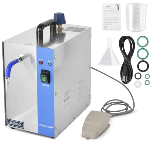 Jewelry Steam Cleaner Machine with Foot Pedal Control, Water Full