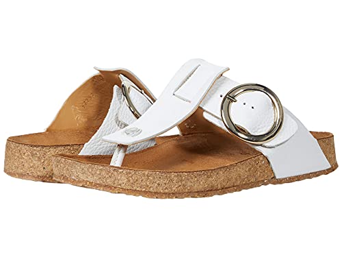 Image of HAFLINGER Round Buckle Corinna Sandals with Rubber Sole and Cork Latex Footbed Unisex